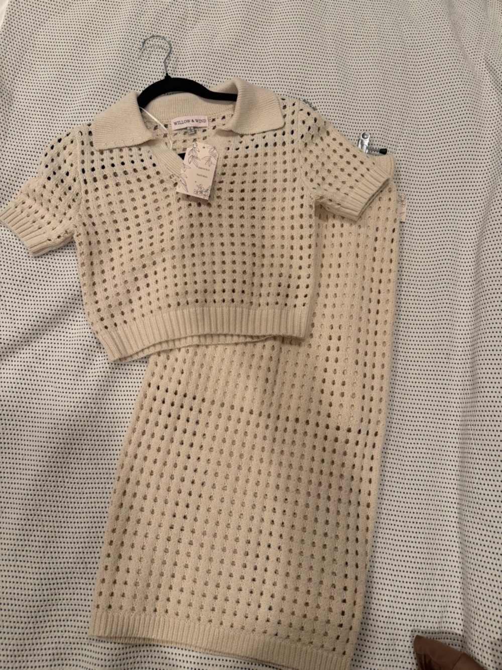 Willow & Wind Cream Knit Midi Dress Set - Picture 3 of 4